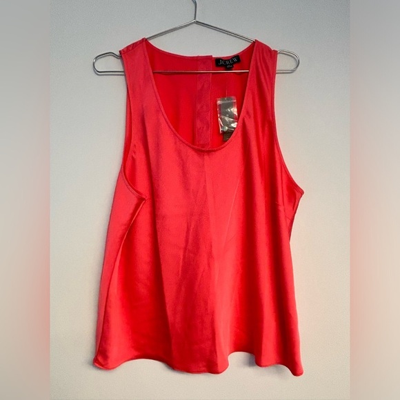 J. Crew Tops - NWOT J Crew Coral Pink Silky Tank Top XXL